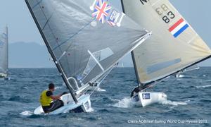 Gilles Scott (GBR) / NED 83 - HAGOORT Timo - 2013 Sailing World Cup Hyeres photo copyright  Jean-Marie Liot /DPPI/FFV taken at  and featuring the  class