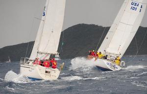 BVI Spring Regatta 2013 - Red Stripe/Reba, C and C41 CB, Jon Charlton/Claude Bonanni (USA), Jib and Main 1 photo copyright Todd VanSickle / BVI Spring Regatta http://www.bvispringregatta.org taken at  and featuring the  class