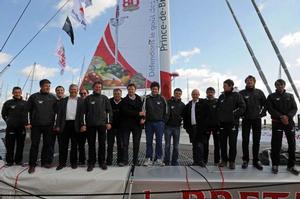 Baptême du Maxi 80 Prince de Bretagne photo copyright  Marcel Mochet taken at  and featuring the  class