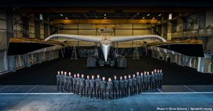 JULY 2ND 2013, LORIENT, FRANCE: Spindrift racing team during the launch of the Maxi Spindrift 2. photo copyright Chris Schmid/Spindrift Racing taken at  and featuring the  class