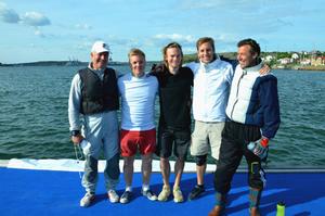 Henrik Eyermann and his team after qualifying for Stena Match Cup 2013 photo copyright Stena Match Cup Sweden taken at  and featuring the  class
