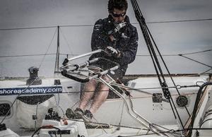 Jack Bouttell gets a face full in Concarneau photo copyright Artemis Offshore Academy www.artemisonline.co.uk taken at  and featuring the  class