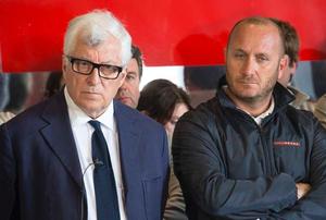 San Francisco, 17/05/13  
America's Cup 2013  
Patrizio Bertelli amd Max Sirena  
Luna Rossa Press Conference in Alameda-San Francisco  
Photo: Â© Carlo Borlenghi/Luna Rossa photo copyright Carlo Borlenghi/Luna Rossa http://www.lunarossachallenge.com taken at  and featuring the  class