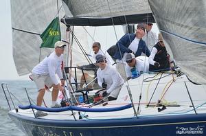 Owner driver Jim Richardson and his crew aboard Barking Mad increased their lead in the 2013 Farr 40 International Circuit by placing second overall at the NYYC Annual Regatta - Farr 40 Class New York Yacht Club Annual Regatta photo copyright Sara Proctor http://www.sailfastphotography.com taken at  and featuring the  class