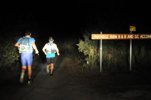 Euphoria Furniture runners, John Cannell and Chris Turnbull heading for Mount Strzelecki on Flinders Island - 2013 Three Peaks Race photo copyright Paul Scrambler taken at  and featuring the  class