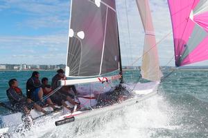 Rip it up literally did that today on the water - Sail Mooloolaba 2013 photo copyright Teri Dodds http://www.teridodds.com taken at  and featuring the  class