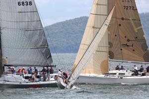 Sailing: Sail Port Stephens 2013, Nelson Bay (Aus), Commodore&rsquo;s Cup, 17/4/2013. Division 1 start photo copyright Teri Dodds taken at  and featuring the  class