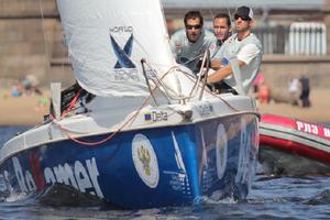Simone Ferrarese and his crew of Alex Muscat and Ivan Peute photo copyright Elena Razina taken at  and featuring the  class