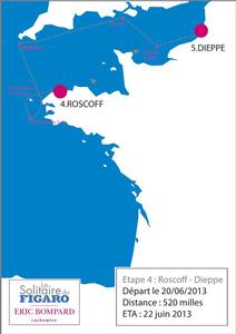 Solitaire du Figaro - Leg 4 map photo copyright Pen Duick http://www.lasolitaire.com taken at  and featuring the  class