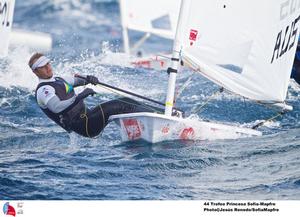 Tom Burton in the Laser fleet in Palma - 44th Trofeo Princesa Sofia Mapfre photo copyright Jesus Renedo / Sofia Mapfre http://www.sailingstock.com taken at  and featuring the  class