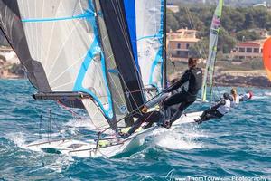 Practice Race: Women's 49er FX fleet - 44th Trofeo Princesa Sofia Mapfre photo copyright Thom Touw http://www.thomtouw.com taken at  and featuring the  class