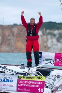 Victoire de Yann Elies, skipper du Figaro Groupe Queguiner, sur la Solitaire du Figaro-Eric Bompard cachemire 2013 - Dieppe le 22/06/2013 photo copyright Alexis Courcoux taken at  and featuring the  class