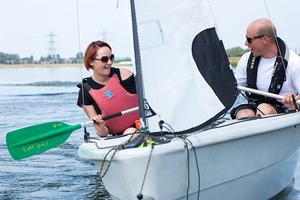 Team Volvo sailor Nick Thompson, a Rio 2016 medal hopeful in the Laser class with a first time sailor photo copyright Volvo Sailing Media taken at  and featuring the  class