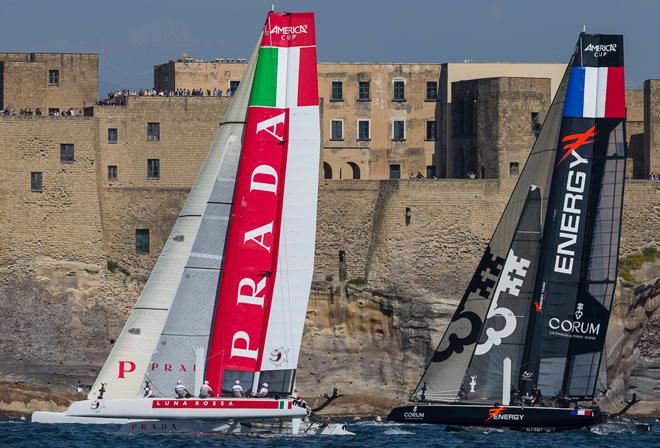 2013 America’s Cup World Series Naples - Day 1 - Luna Rossa Piranha, Energy Team © Carlo Borlenghi/Luna Rossa http://www.lunarossachallenge.com