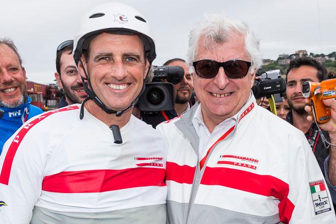 Francesco Bruni and Patrizio Bertelli (Luna Rossa Team Principal)- America’s Cup World Series Naples © Carlo Borlenghi/Luna Rossa http://www.lunarossachallenge.com