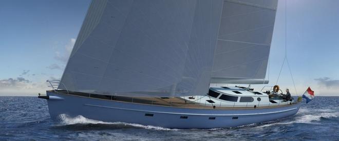 The Pelican-80 is a fledgling from the Dutch naval design studio of Olivier van Meeer © Olivier van Meer