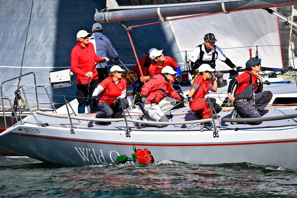 Wild Rose,  NSW IRC Division 2 Champion, 2013 Sail Port Stephens day 6 racing.  Sail Port Stephens is hosted by Corlette Point Sailing Club. photo copyright Craig Greenhill Saltwater Images - SailPortStephens http://www.saltwaterimages.com.au taken at  and featuring the  class