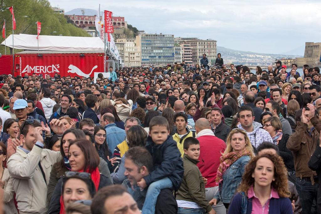 21/04/2013 - Napoli (ITA) - America's Cup World Series Naples 2013 - Final Race Day - Spectator turnout photo copyright ACEA - Photo Gilles Martin-Raget http://photo.americascup.com/ taken at  and featuring the  class