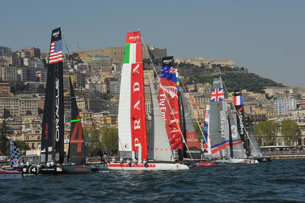 The start of the second Fleet race in Naples Italy April 19, 2013 for the ACWS. ©  SW