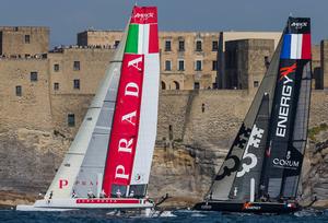 2013 America's Cup World Series Naples - Day 1 - Luna Rossa Piranha, Energy Team photo copyright Carlo Borlenghi/Luna Rossa http://www.lunarossachallenge.com taken at  and featuring the  class