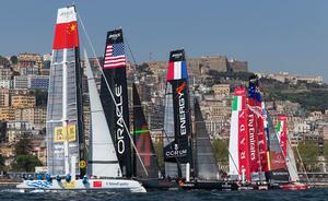 Napoli, 19/04/13
ACWS 45 Napoli
Fleet race
Photo: Â© Luna Rossa/Carlo Borlenghi photo copyright Carlo Borlenghi/Luna Rossa http://www.lunarossachallenge.com taken at  and featuring the  class