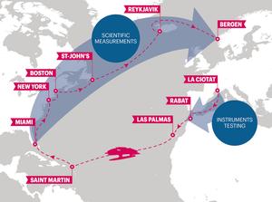 Planetsolar's planned route photo copyright  SW taken at  and featuring the  class