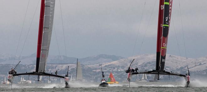 San Francisco, 21/07/13 34th America’s Cup Luna Rossa Challenge and Emirates Team New Zealand 2013 Louis Vuitton Cup © Carlo Borlenghi/Luna Rossa http://www.lunarossachallenge.com