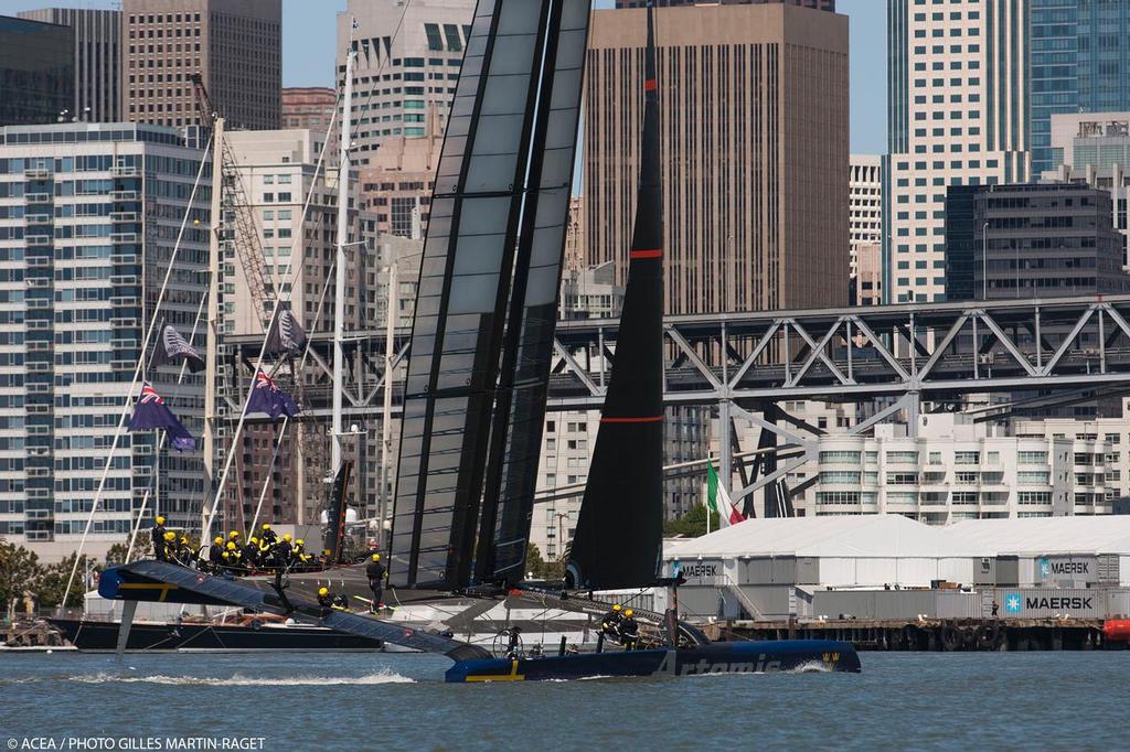 23/07/2013 - San Francisco (USA,CA) - 34th America's Cup - Artemis Racing AC72 #2 first Sail photo copyright ACEA - Photo Gilles Martin-Raget http://photo.americascup.com/ taken at  and featuring the  class