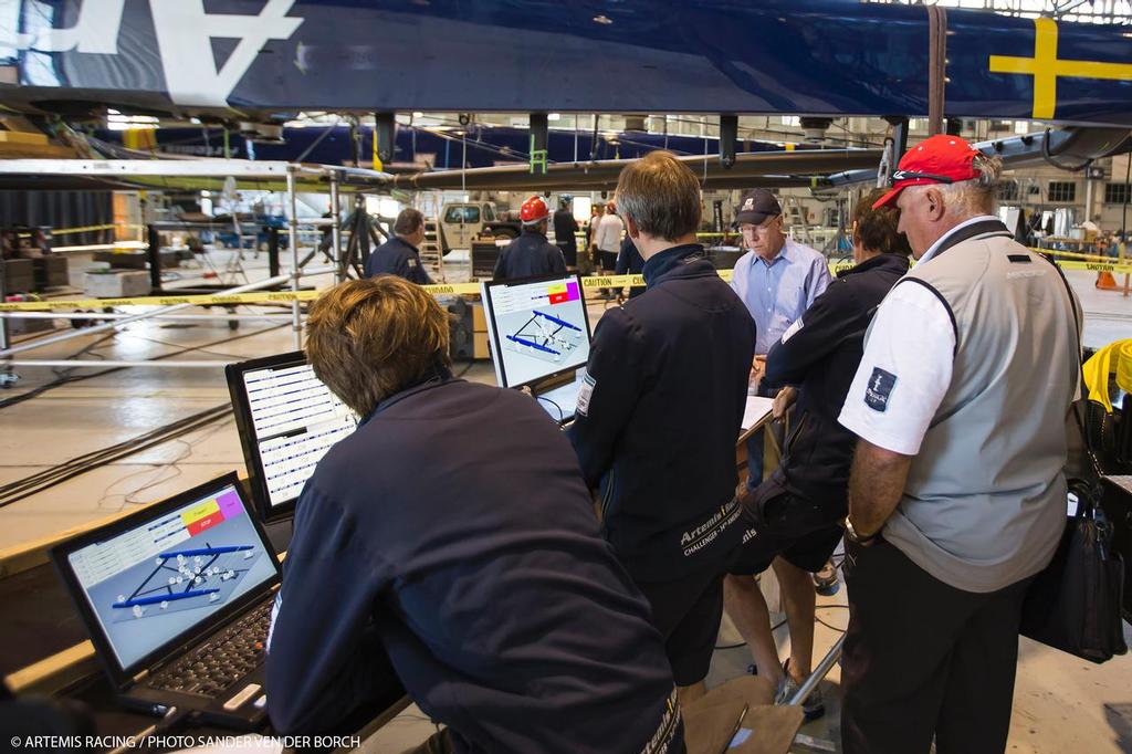 10th of July, 2013, Artemis Racing in Alameda. photo copyright Sander van der Borch / Artemis Racing http://www.sandervanderborch.com taken at  and featuring the  class