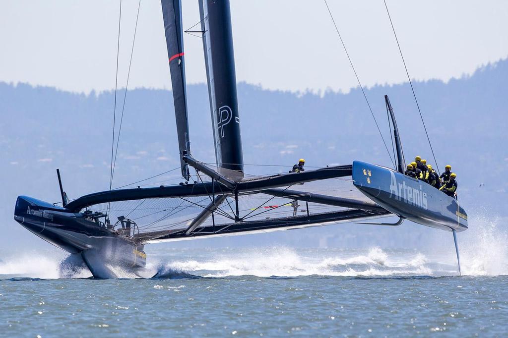 Day two practice Artemis Racing. 24th of July, 2013, Alameda, USA - 2013 America's Cup photo copyright Sander van der Borch / Artemis Racing http://www.sandervanderborch.com taken at  and featuring the  class