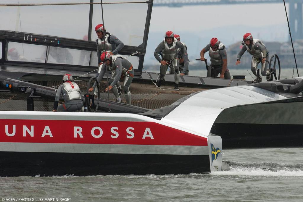 23/07/2013 - San Francisco (USA,CA) - 34th America's Cup - Louis Vuitton Cup - Race Day 9 - Emirates New Zealand Vs Luna Rossa photo copyright ACEA - Photo Gilles Martin-Raget http://photo.americascup.com/ taken at  and featuring the  class