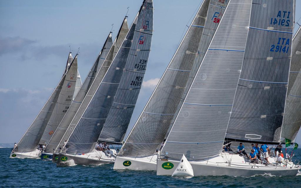 Enfant Terrible finished third overall after winning two races today at the Rolex Farr 40 North American Championship photo copyright  Rolex/Daniel Forster http://www.regattanews.com taken at  and featuring the  class