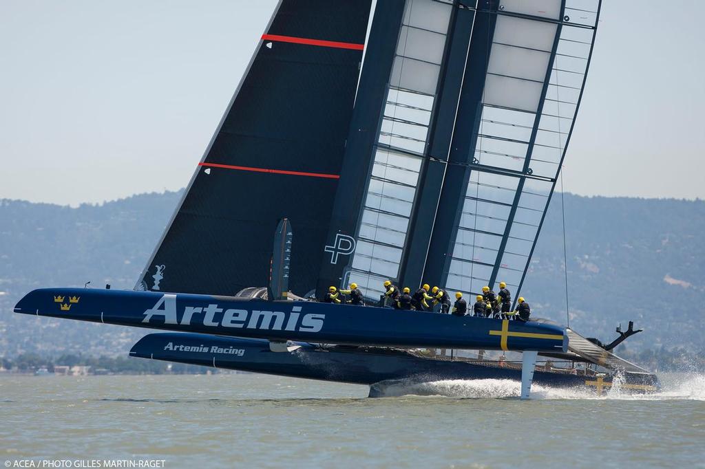 34th America’s Cup - Artemis Racing AC72 first Sail © ACEA - Photo Gilles Martin-Raget http://photo.americascup.com/