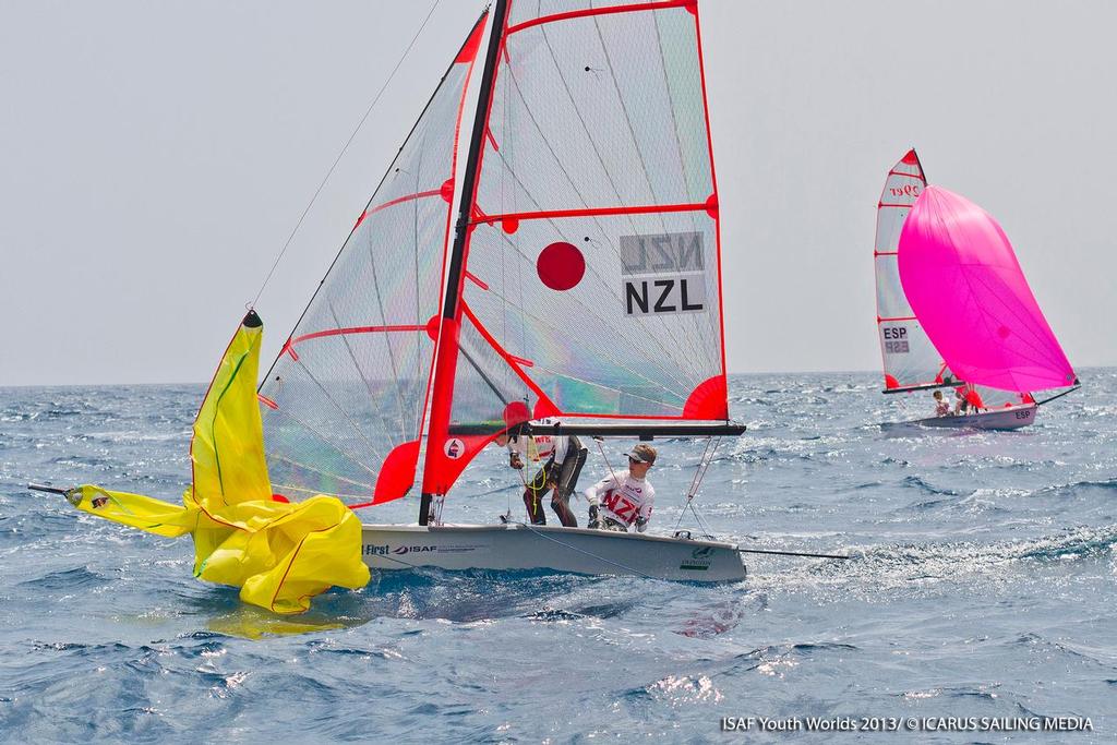 New Zealand 29er crew 2013 ISAF Youth Worlds - Cyprus, Day 4 © ISAF Youth Worlds http://www.isafyouthworlds.com