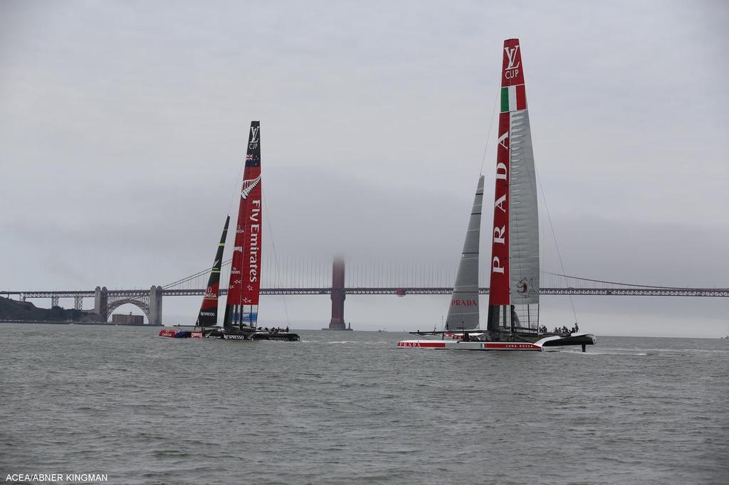 23/07/2013, San Francisco (CA), 34th America's Cup, Louis Vuitton Cup - Race Day 10 - Emirates Team New Zealand vs Luna Rossa photo copyright ACEA / Photo Abner Kingman http://photo.americascup.com taken at  and featuring the  class