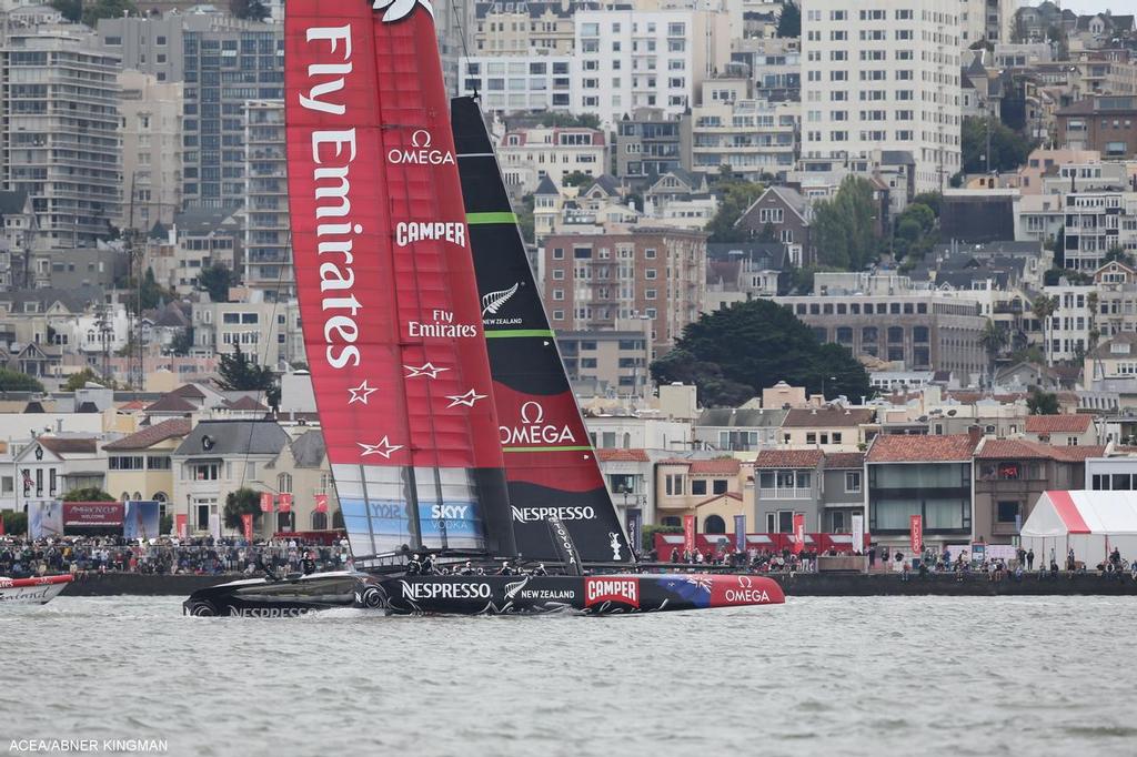 23/07/2013, San Francisco (CA), 34th America's Cup, Louis Vuitton Cup - Race Day 10 - Emirates Team New Zealand vs Luna Rossa photo copyright ACEA / Photo Abner Kingman http://photo.americascup.com taken at  and featuring the  class