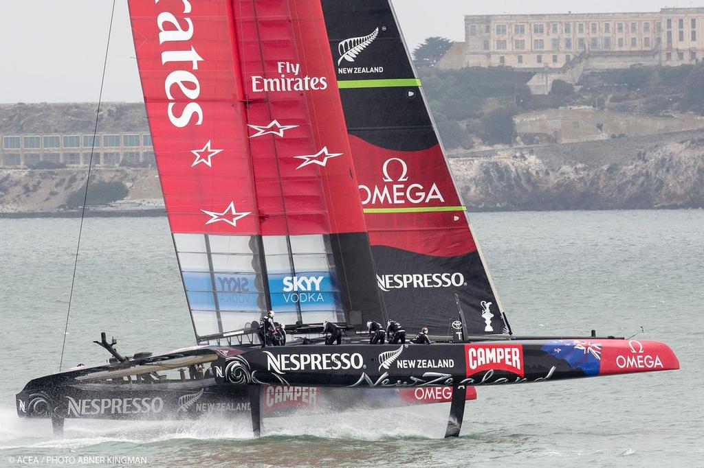 21/07/2013 - San Francisco (USA,CA) - 34th America's Cup - Louis Vuitton Cup Round Robbin, Race Day 9 Emirates Team New Zealand vs Luna Rossa photo copyright ACEA / Photo Abner Kingman http://photo.americascup.com taken at  and featuring the  class