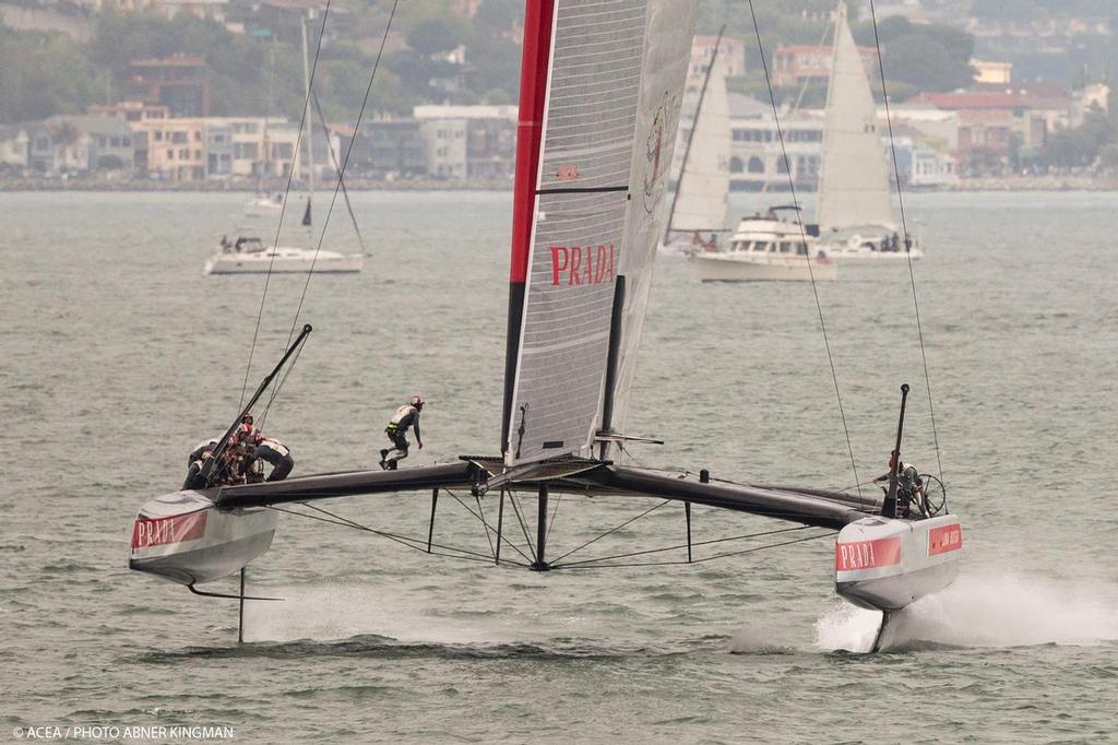 21/07/2013 - San Francisco (USA,CA) - 34th America's Cup - Louis Vuitton Cup Round Robbin, Race Day 9 Emirates Team New Zealand vs Luna Rossa photo copyright ACEA / Photo Abner Kingman http://photo.americascup.com taken at  and featuring the  class