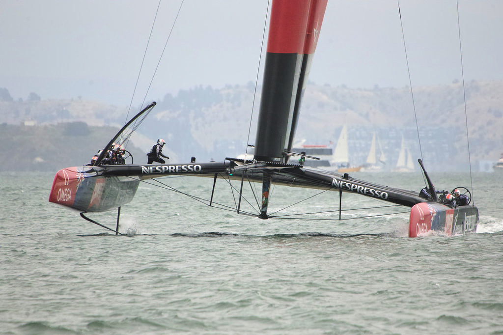 ETNZ head-on  - Americas's Cup © Chuck Lantz http://www.ChuckLantz.com