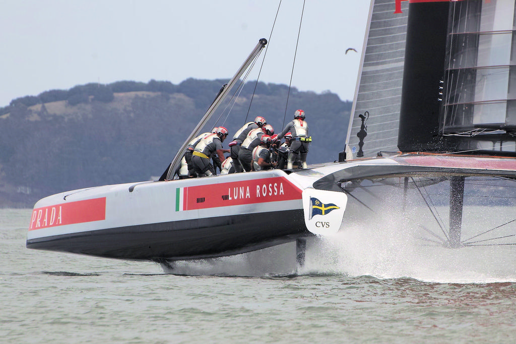 Luna Rossa tacking  - America's Cup photo copyright Chuck Lantz http://www.ChuckLantz.com taken at  and featuring the  class