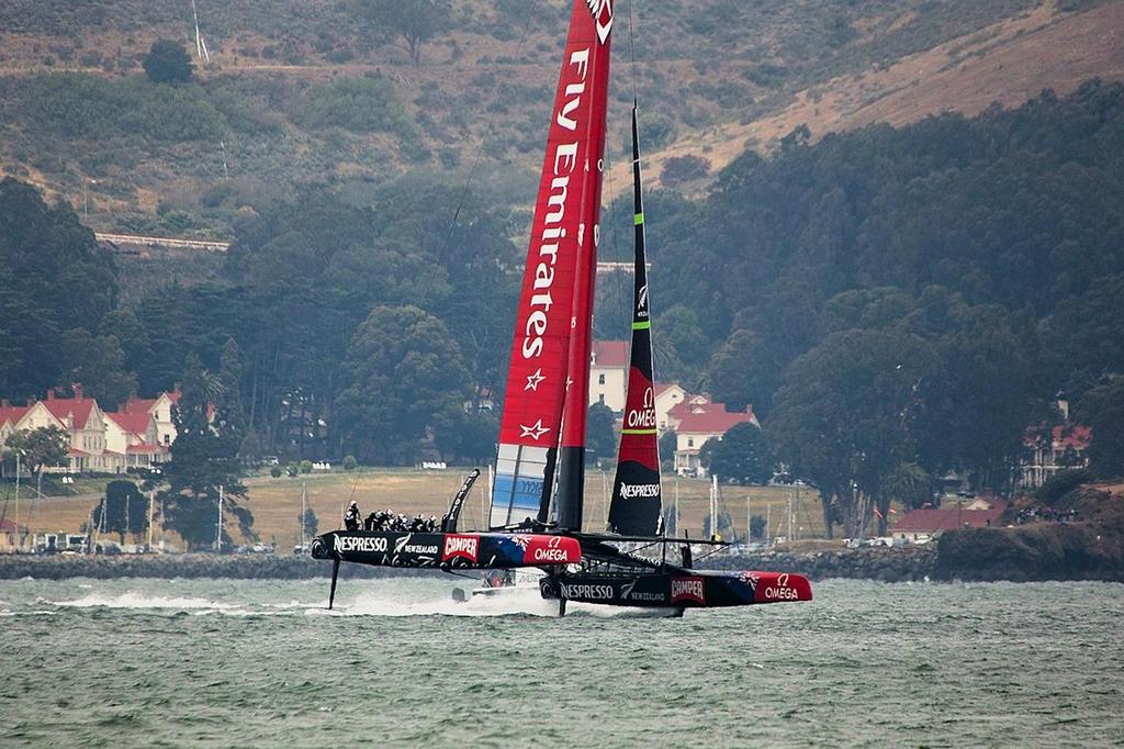 ETNZ showing speed, style and total control  - America’s Cup 2013 © Chuck Lantz http://www.ChuckLantz.com