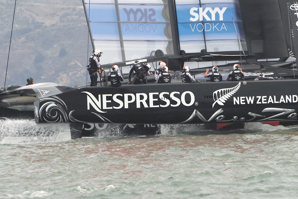 ETNZ crew shortly before the start sequence - America's Cup photo copyright Chuck Lantz http://www.ChuckLantz.com taken at  and featuring the  class