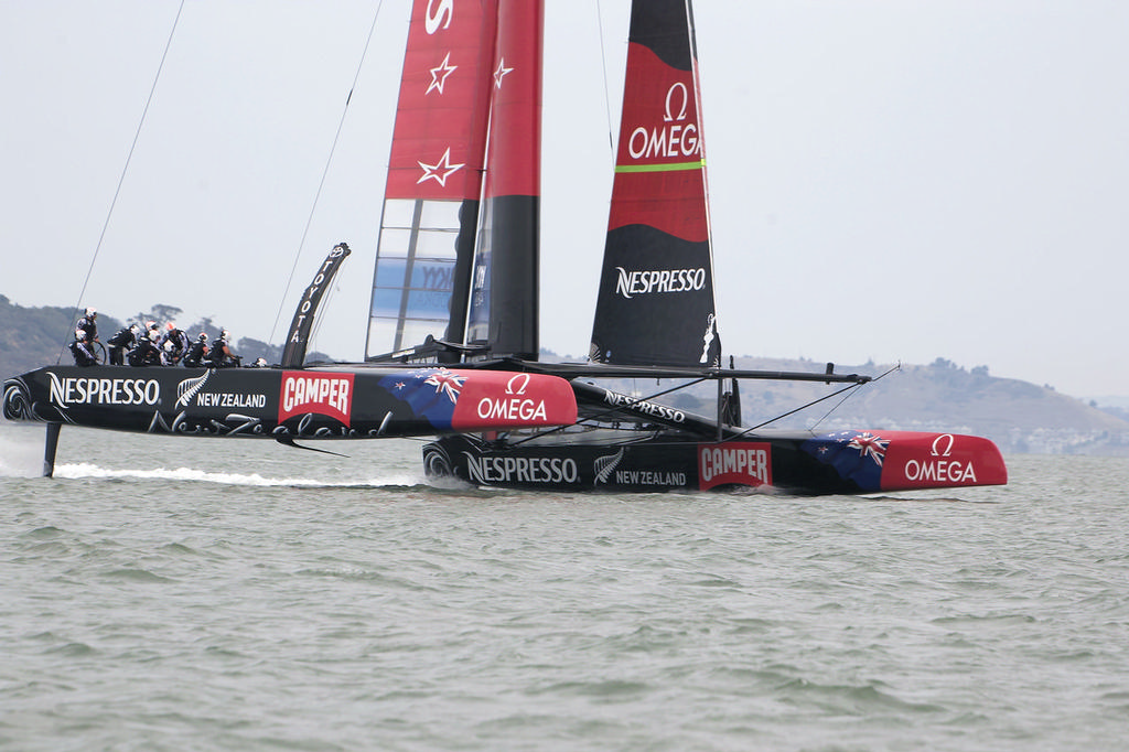 ETNZ gaining speed on the first leg - America's Cup photo copyright Chuck Lantz http://www.ChuckLantz.com taken at  and featuring the  class