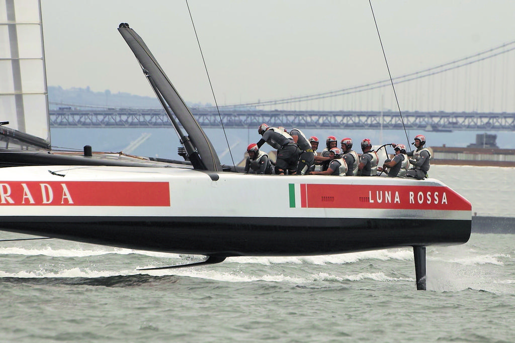 Luna Rossa crew body-language tells all we need to know.  - America’s Cup © Chuck Lantz http://www.ChuckLantz.com