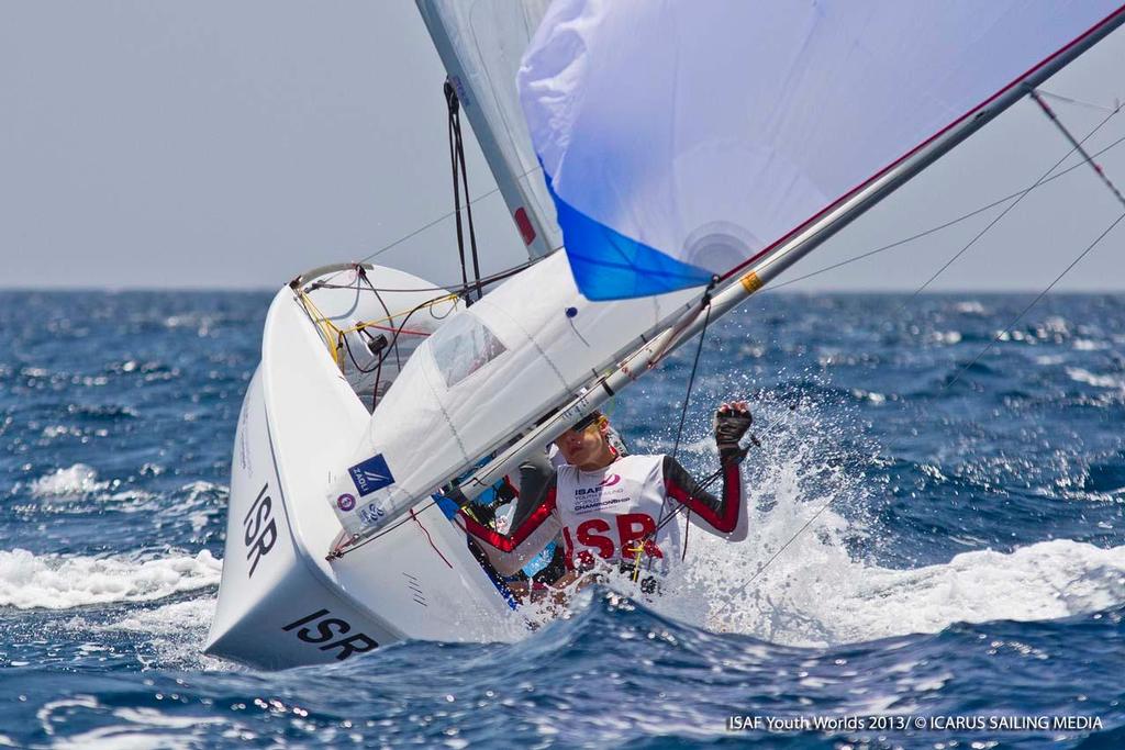 Day 3 420 Boys ISR Harel Yadid, Itai Lampracht - 2013 ISAF Youth World Sailing Championships photo copyright  Icarus / ISAF Youth Worlds http://www.isafyouthworlds.com/ taken at  and featuring the  class