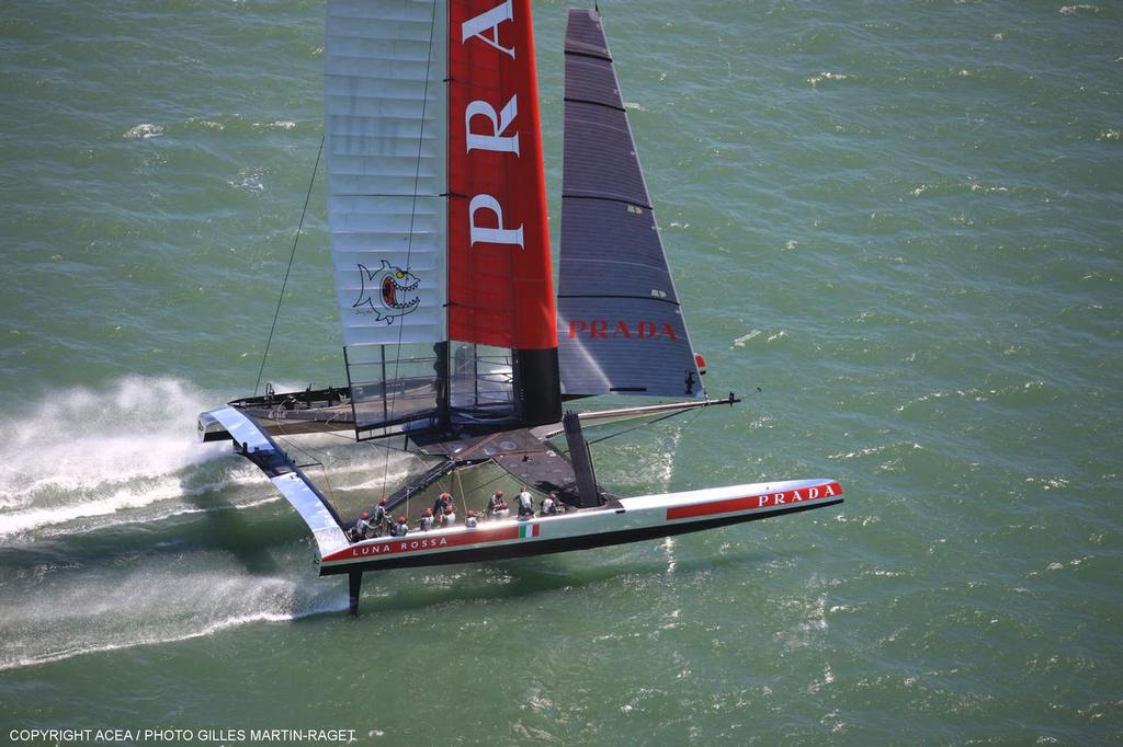 Luna Rossa - Louis Vuitton Cup, Round Robin, Race Day 4, Luna Rossa vs ETNZ photo copyright ACEA - Photo Gilles Martin-Raget http://photo.americascup.com/ taken at  and featuring the  class