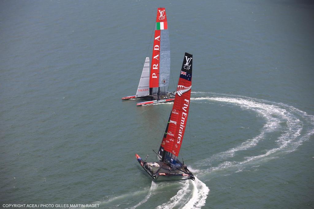 Louis Vuitton Cup, Round Robin, Race Day 4, Luna Rossa vs Emirates Team NZ © ACEA - Photo Gilles Martin-Raget http://photo.americascup.com/