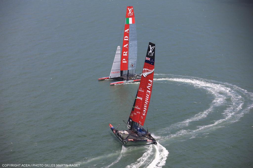 Louis Vuitton Cup, Round Robin, Race Day 4, Luna Rossa vs Emirates Team NZ photo copyright ACEA - Photo Gilles Martin-Raget http://photo.americascup.com/ taken at  and featuring the  class