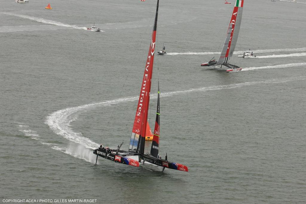 23/07/2013, San Francisco (CA), 34th America's Cup, Louis Vuitton Cup - Race Day 10 - Emirates Team New Zealand vs Luna Rossa photo copyright ACEA - Photo Gilles Martin-Raget http://photo.americascup.com/ taken at  and featuring the  class