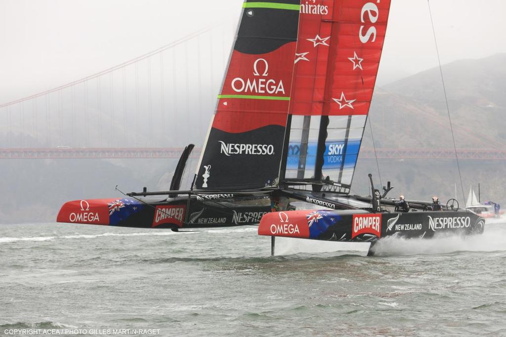 Louis Vuitton Cup, Round Robin 5, Race 1, Day 13, Emirates Team New Zealand vs Luna Rossa photo copyright ACEA - Photo Gilles Martin-Raget http://photo.americascup.com/ taken at  and featuring the  class